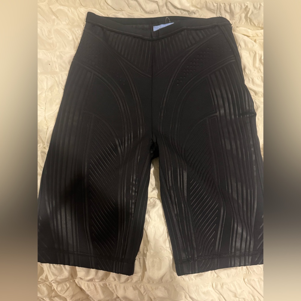 Mugler Black Patterned Leggings